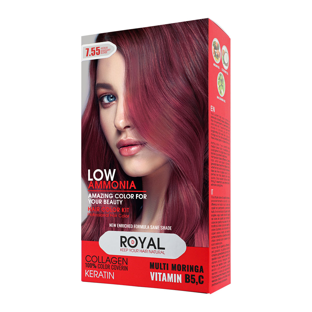 رنگ موی بلوند ماهگونی متوسط