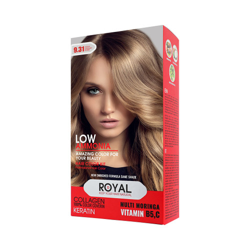 رنگ موی بلوند طلایی بژ خیلی روشن