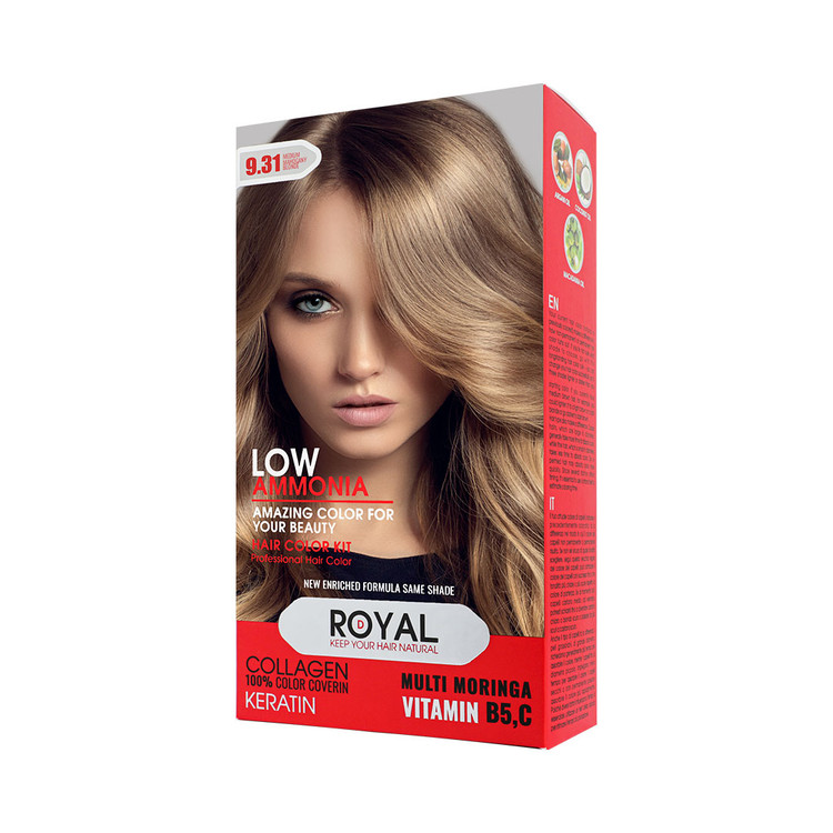 رنگ موی بلوند طلایی بژ خیلی روشن