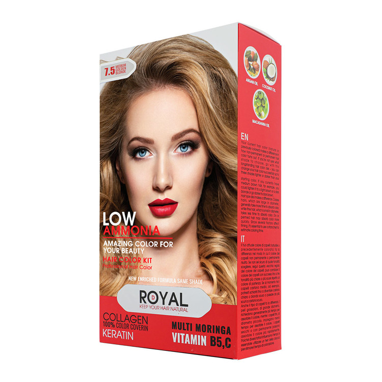 رنگ موی بلوند طلائی متوسط